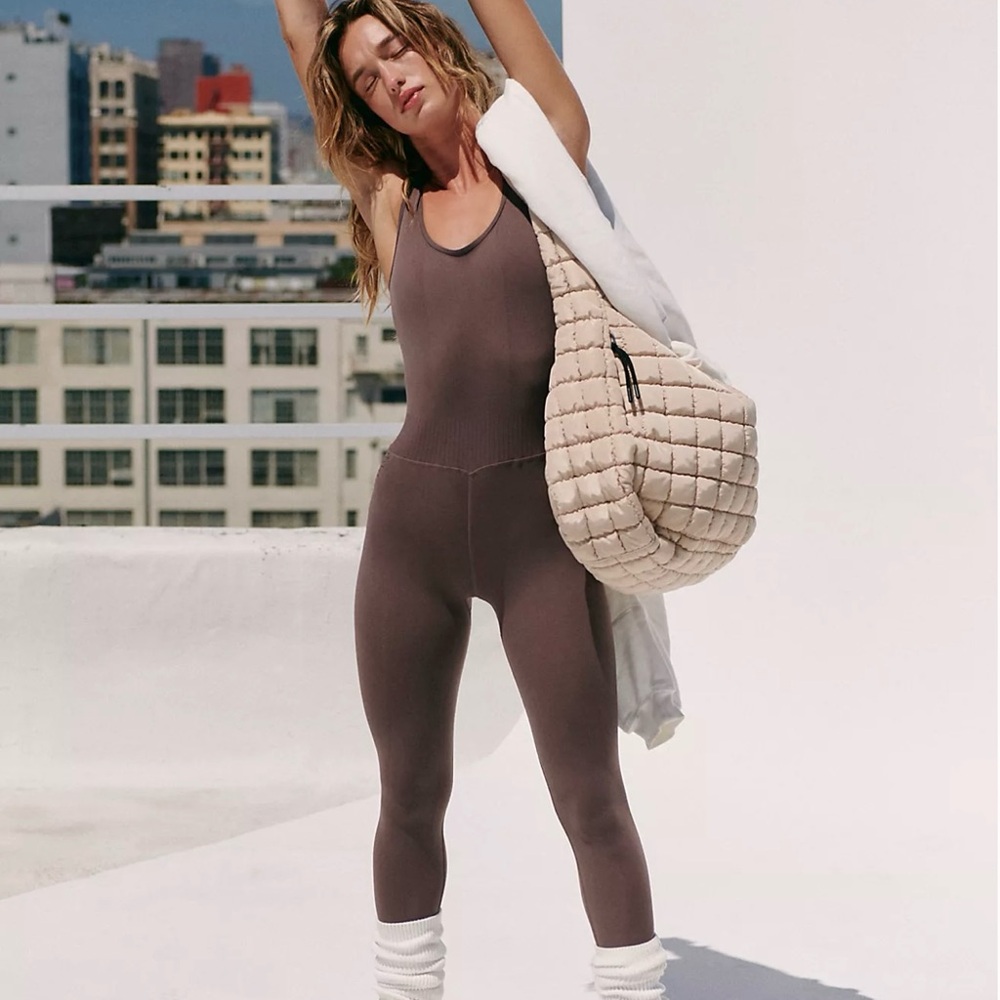 FP Movement by Free People maroon color Jumpsuit